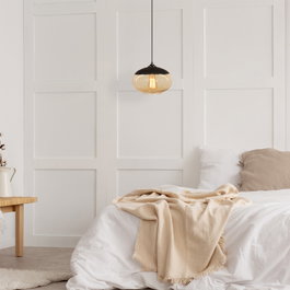 Opviq Camini - MR - 867 Lámpara de araña de hierro Negro y miel